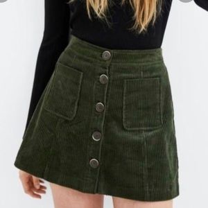Zara Corduroy Mini Skirt